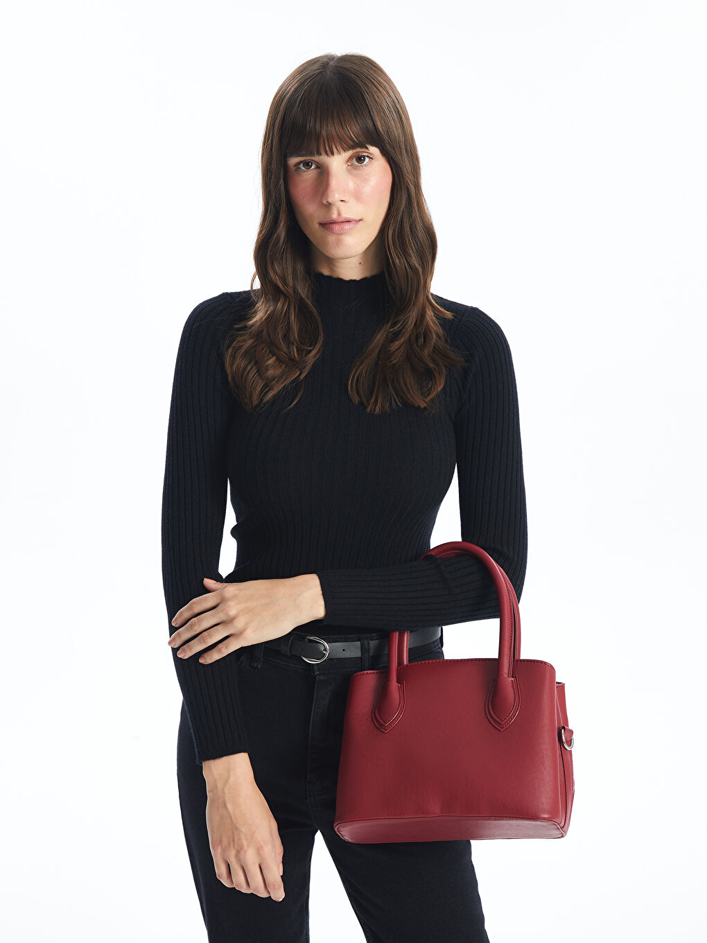 حقيبة يد للسيدات مع حزام قابل للإزالة