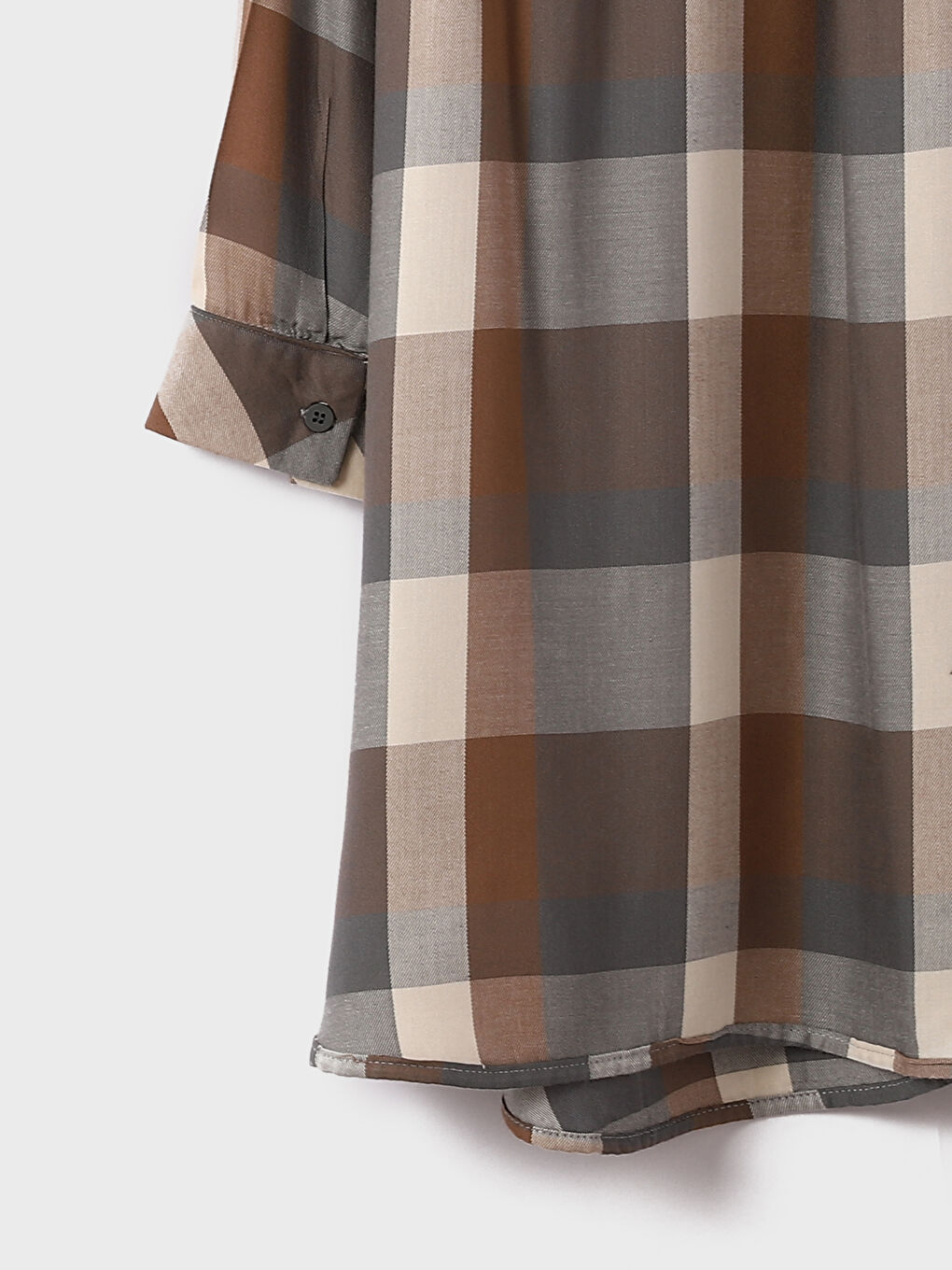 Plaid Long Sleeve Women's Shirt Tunic-3