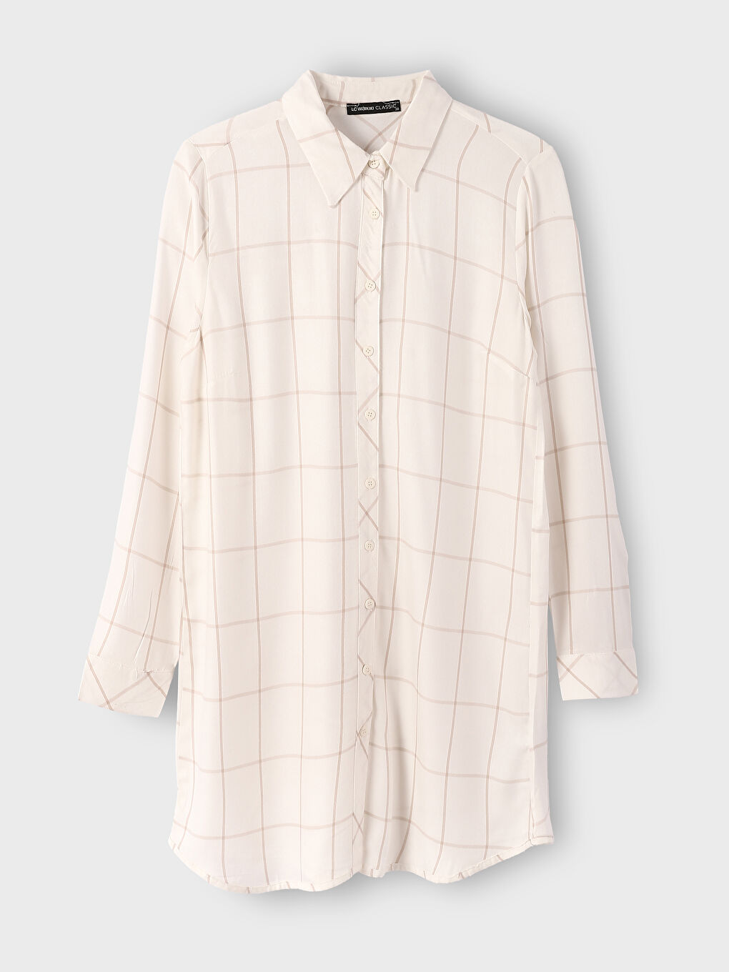 Plaid Long Sleeve Women's Shirt Tunic