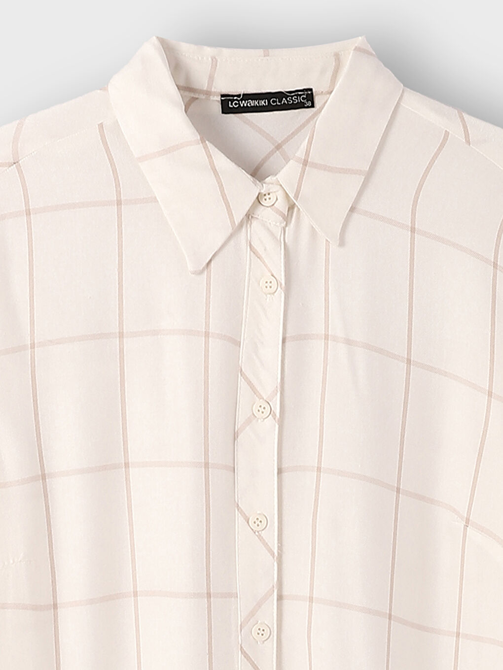 Plaid Long Sleeve Women's Shirt Tunic-2