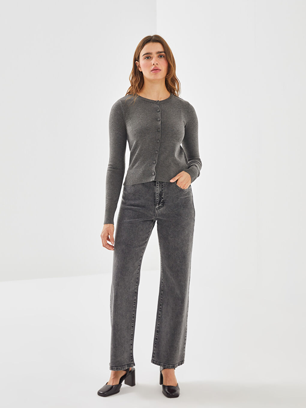 Wideleg Women's Jeans -W4FE23Z8-GRD