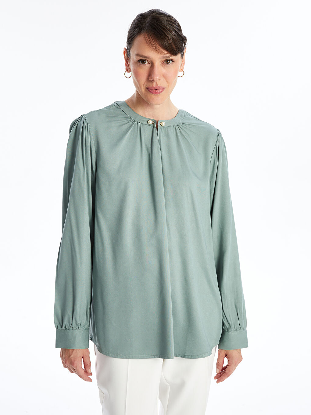 Crew Neck Women's Blouse