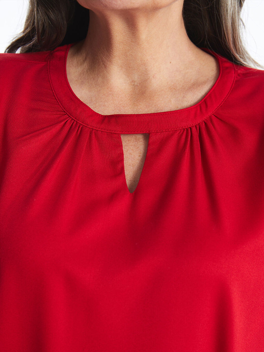 LCW Grace Women's Crew Neck Plain Blouse -W4FE28Z8-S9W