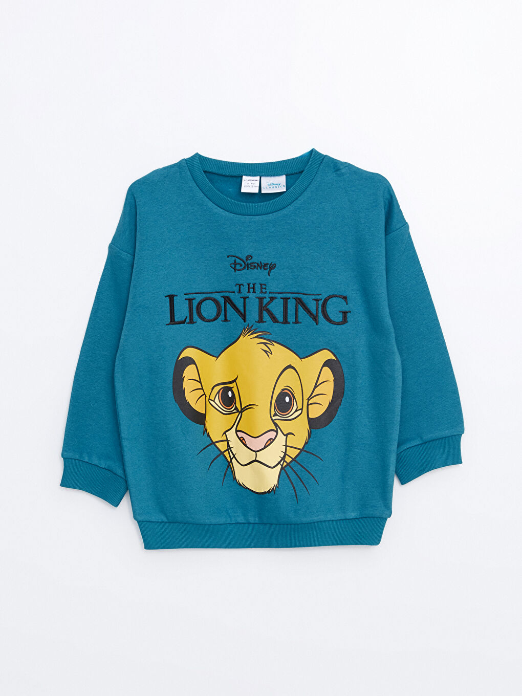 LCW Kids Crew Neck Long Sleeve Lion King Printed Baby Boy Sweatshirt and Tracksuit Bottom 2-Pack Set -W4FE76Z1-H0V