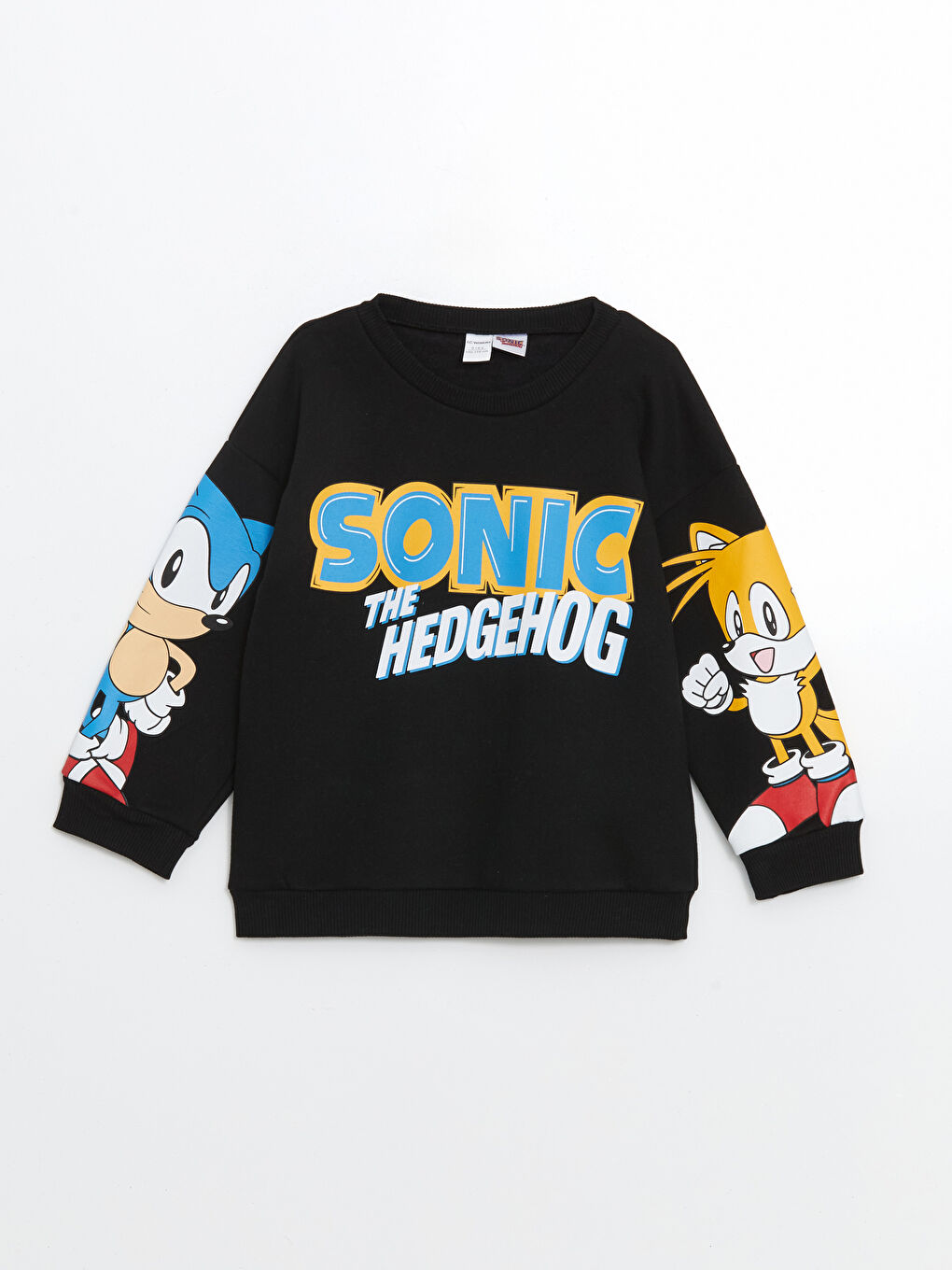 LCW Kids Siyah Sonic Baskılı Erkek Çocuk Sweatshirt ve Eşofman Alt 2'li - 1