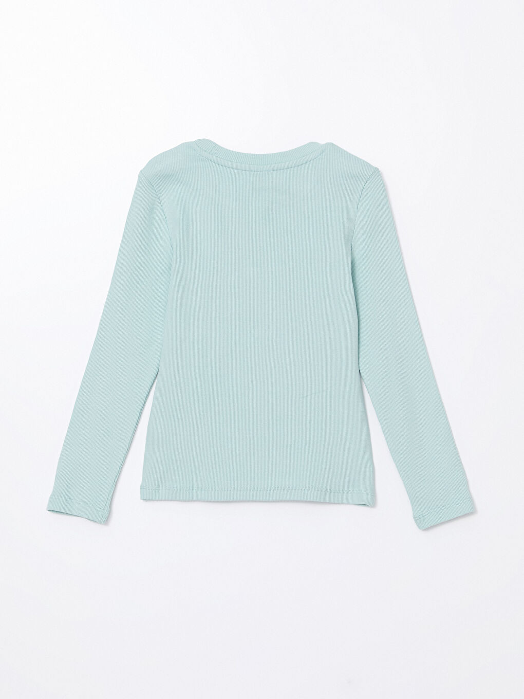 Yeşil Bisiklet Yaka Kız Çocuk Tişört-1