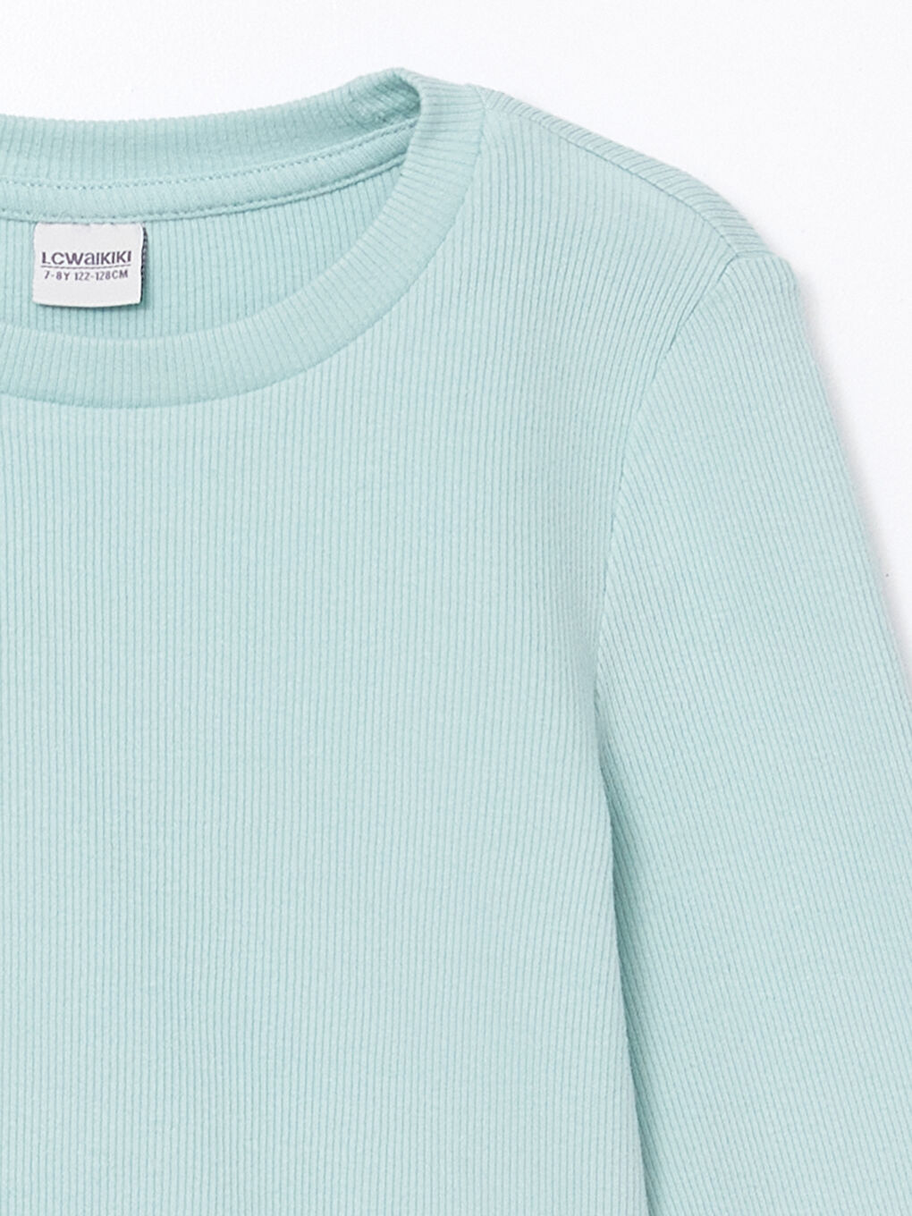 Yeşil Bisiklet Yaka Kız Çocuk Tişört-2