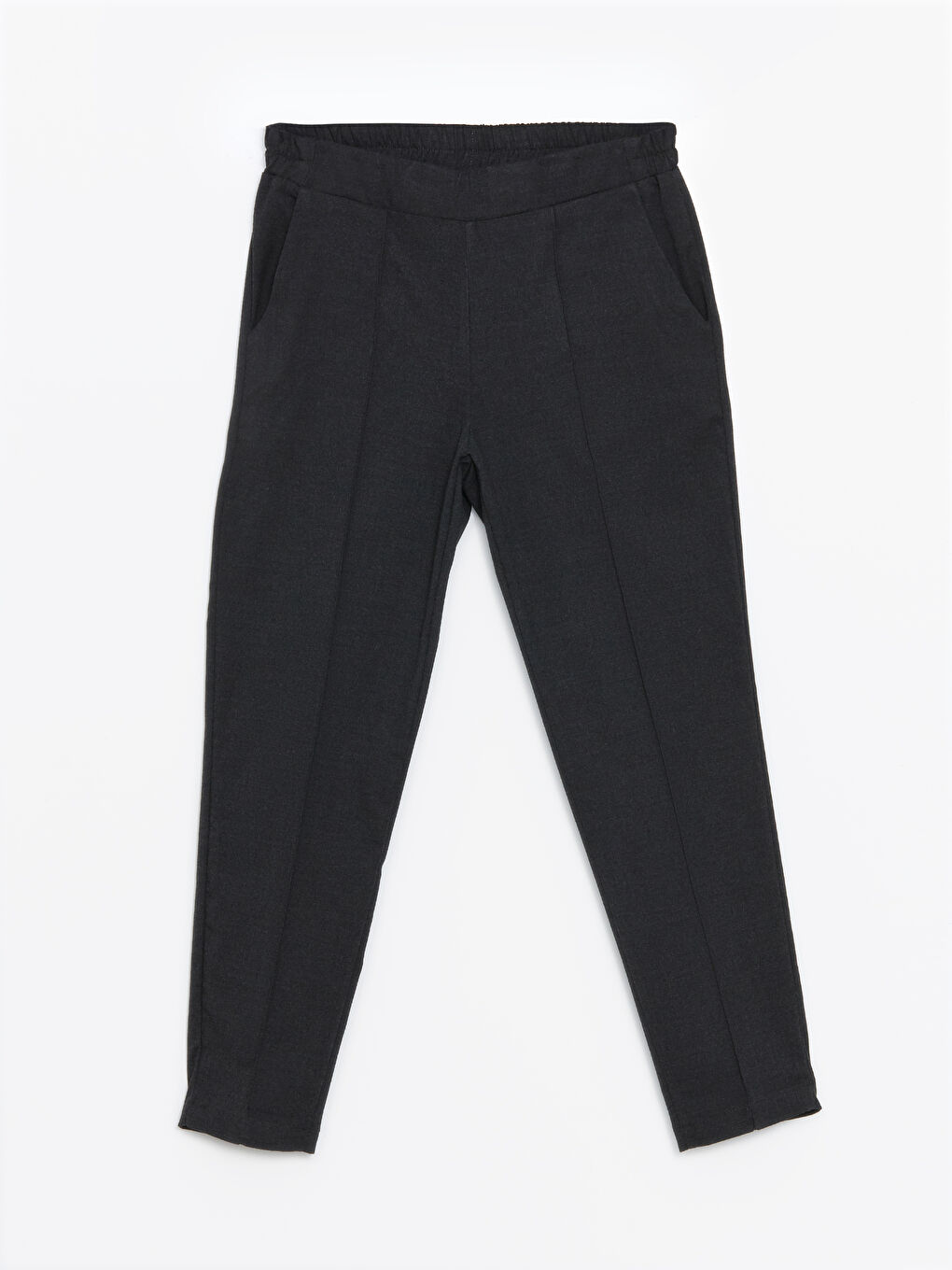 Elastic Waist Carrot Fit Women's Trousers -W4FF77Z8-L8N