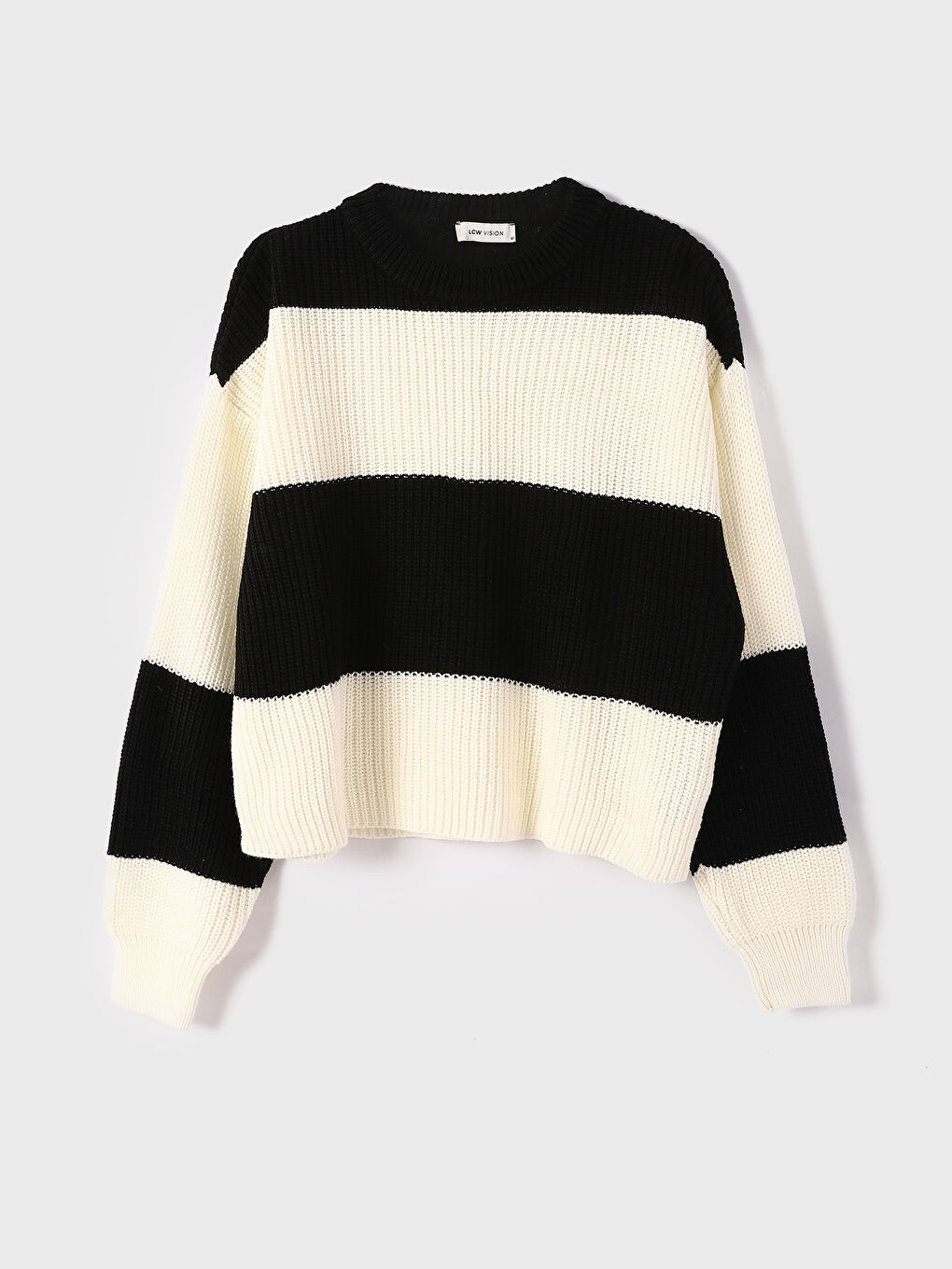 Crew Neck Color Block Women's Knitwear Sweater