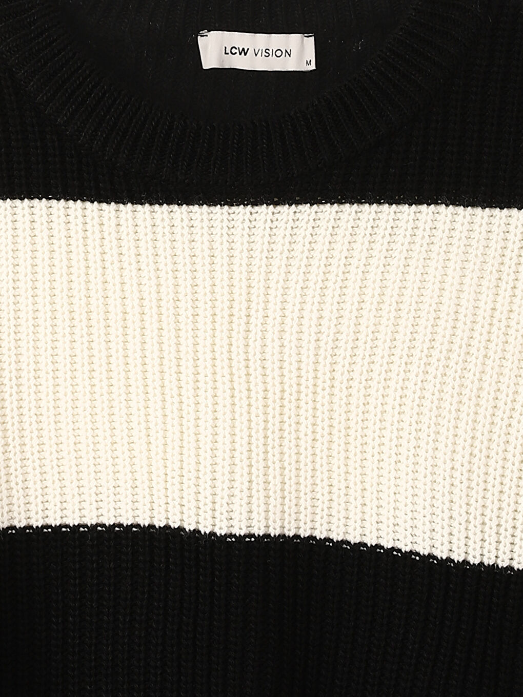 Crew Neck Color Block Women's Knitwear Sweater-1