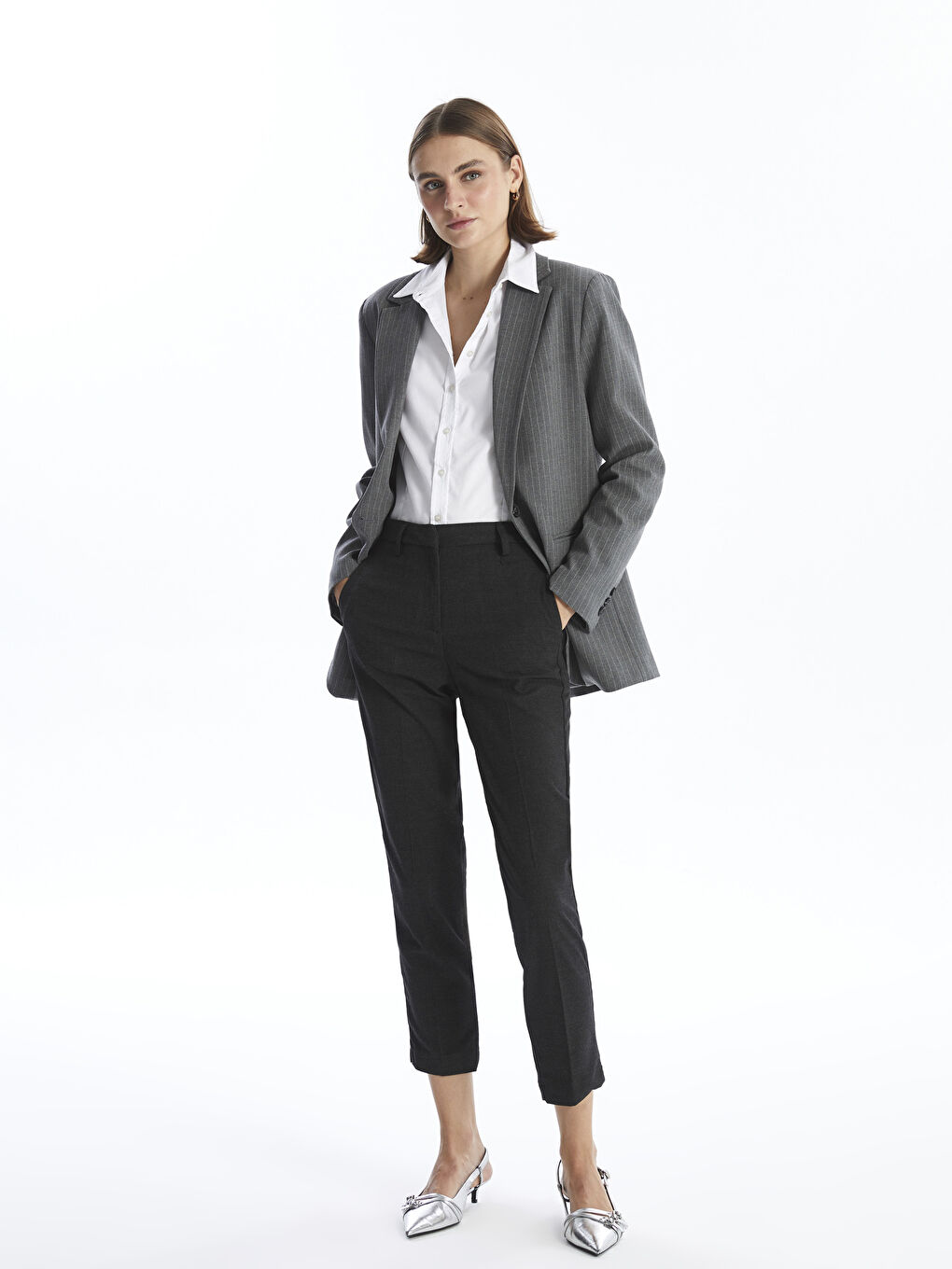 Slim Fit Women's Trousers -W4FF85Z8-L8N