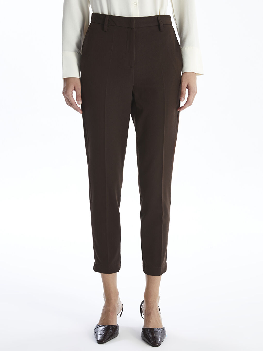 Slim Fit Women's Trousers -W4FF86Z8-HEC