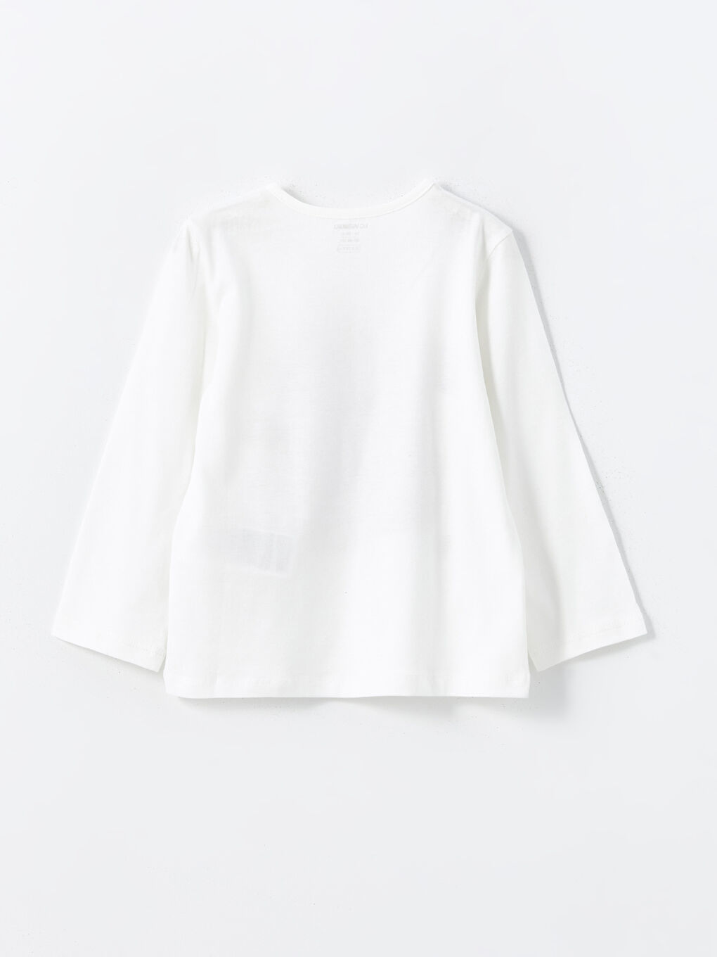 طقم بيجامة مطبوع بياقة دائرية للبنات الرضع-2