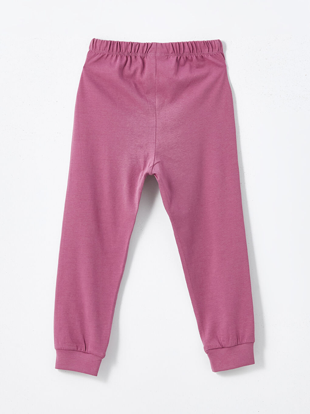 طقم بيجامة مطبوع بياقة دائرية للبنات الرضع-4