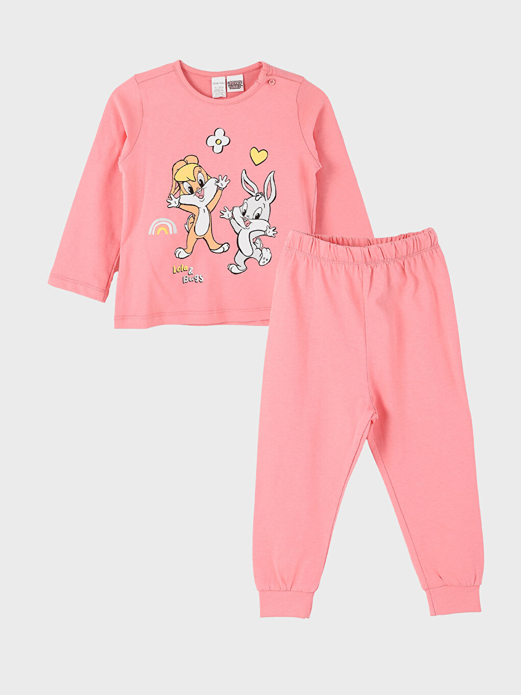 LCW baby Baby Girls' Looney Tunes Printed Pyjama Set -W4FG13Z1-FXB