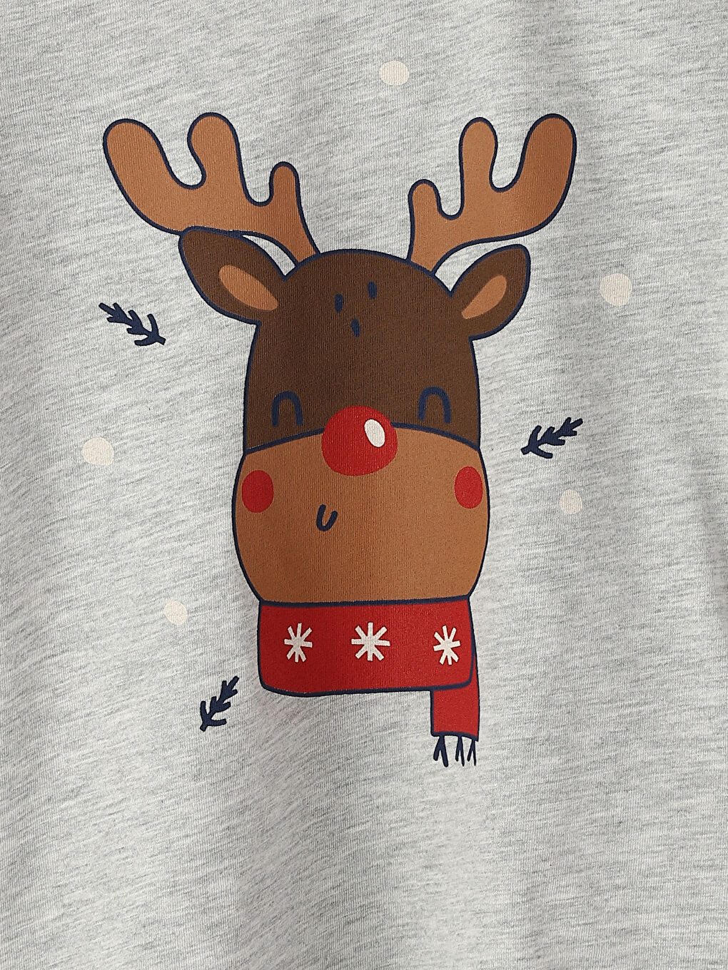 Crew Neck Long Sleeve Christmas Themed Baby Boys' Pyjama Set-6