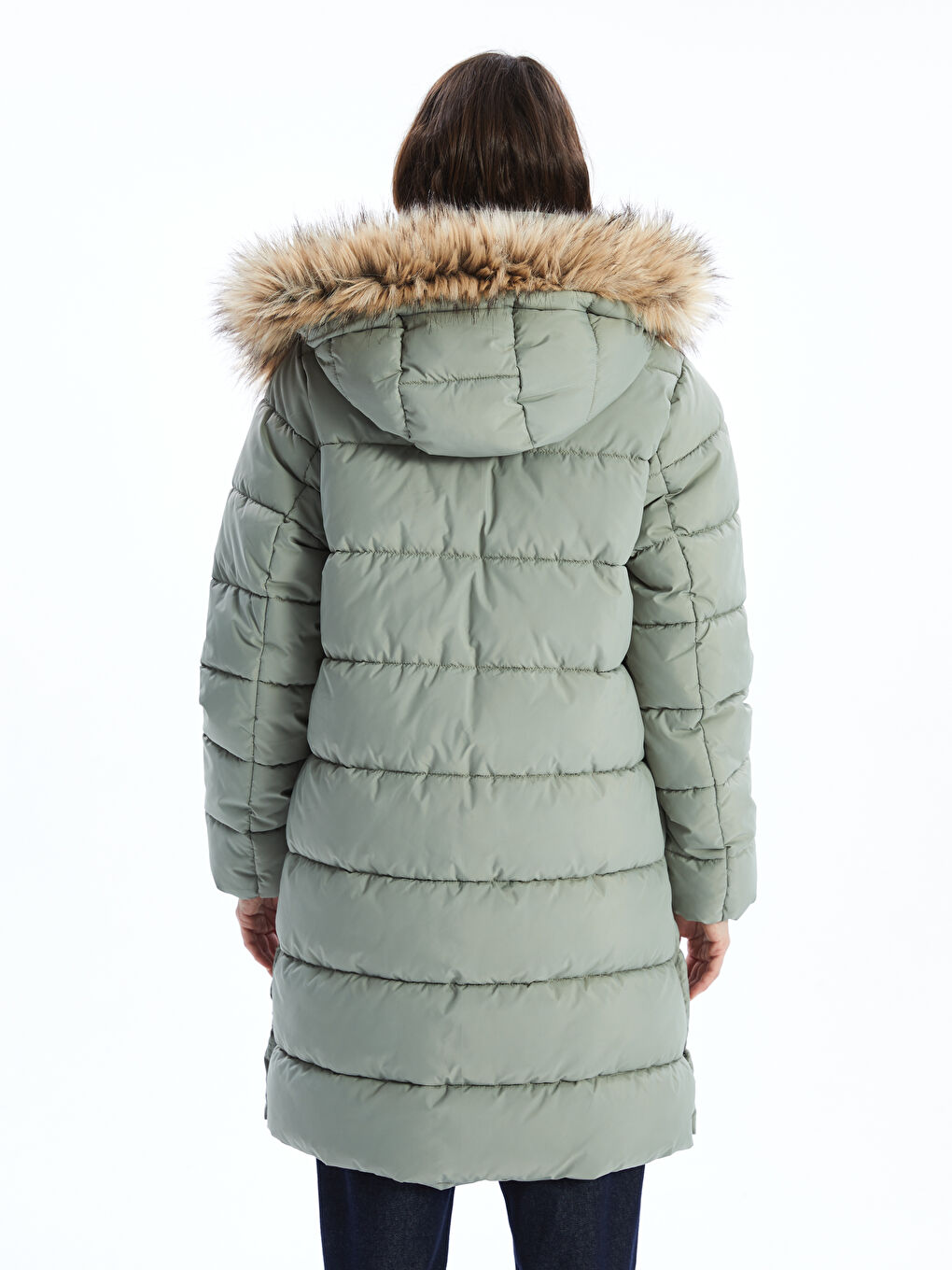 Hooded Women's Puffer Coat-4