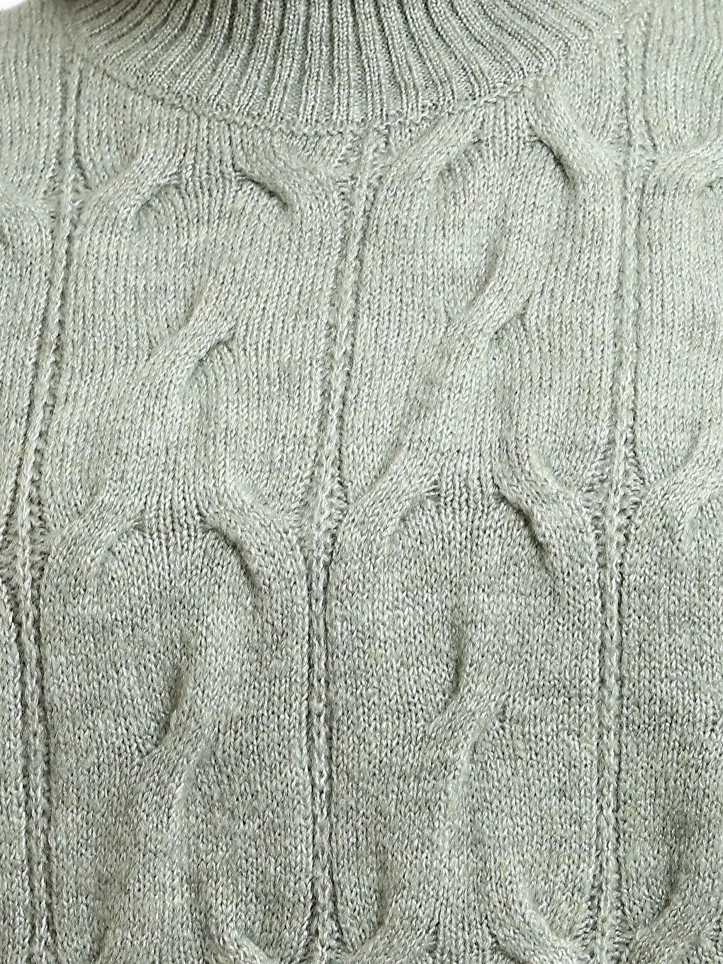 Pull-Over à Col Montant et Motifs à Manches Longues pour Femmes-2