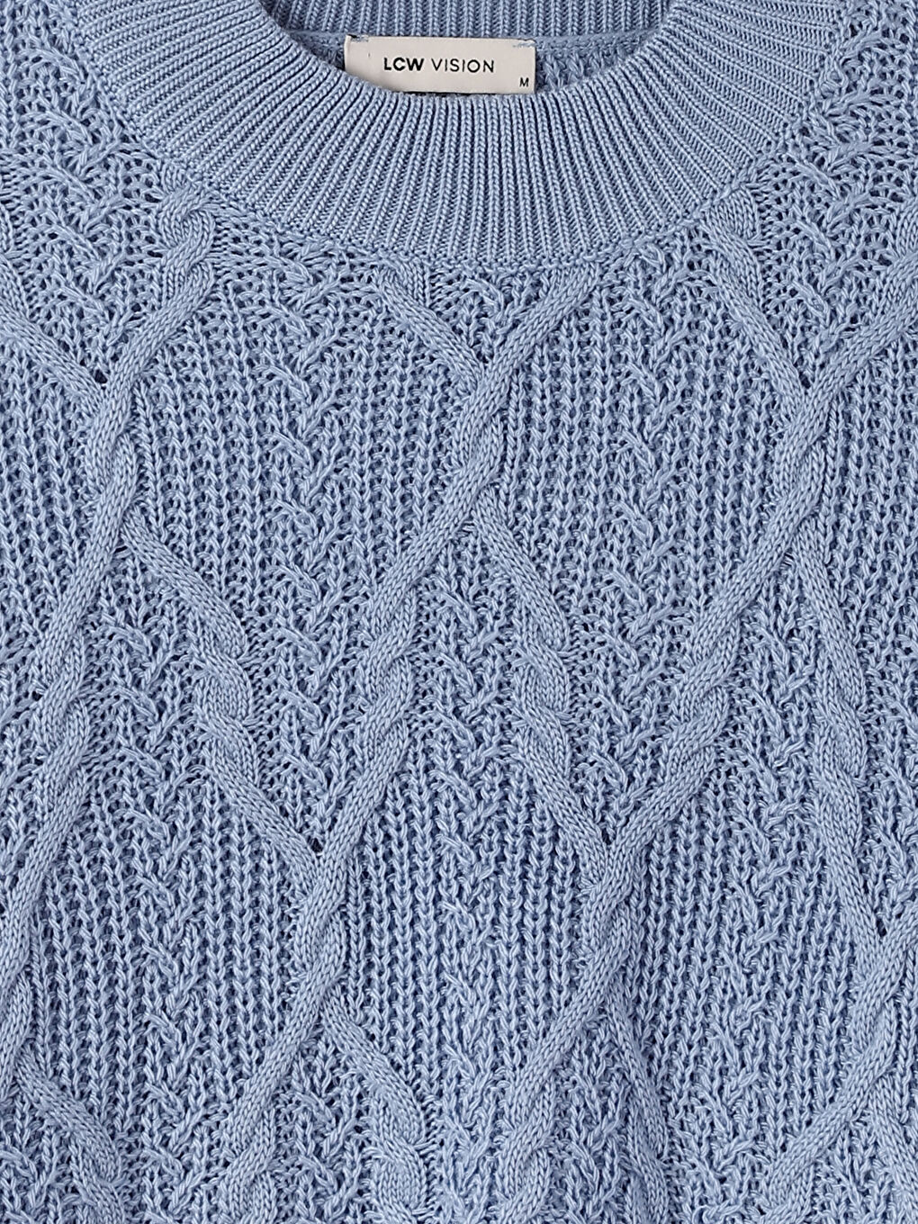 سترة تريكو بياقة هاي نيك منقوشة للسيدات-2