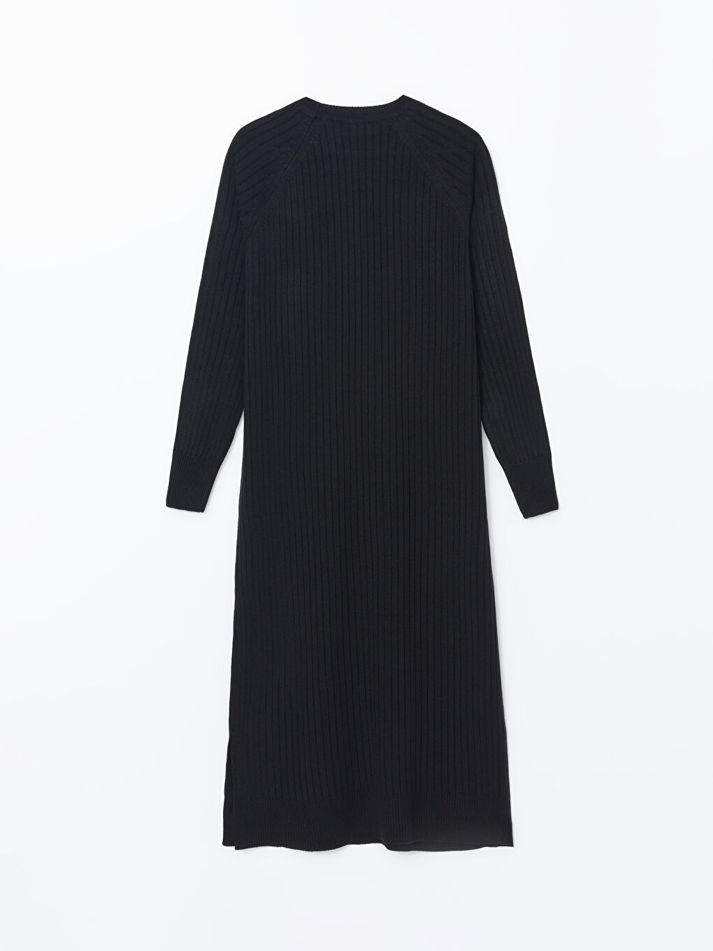 Платье Женское Трикотажное Фактурное С Круглым Вырезом-5