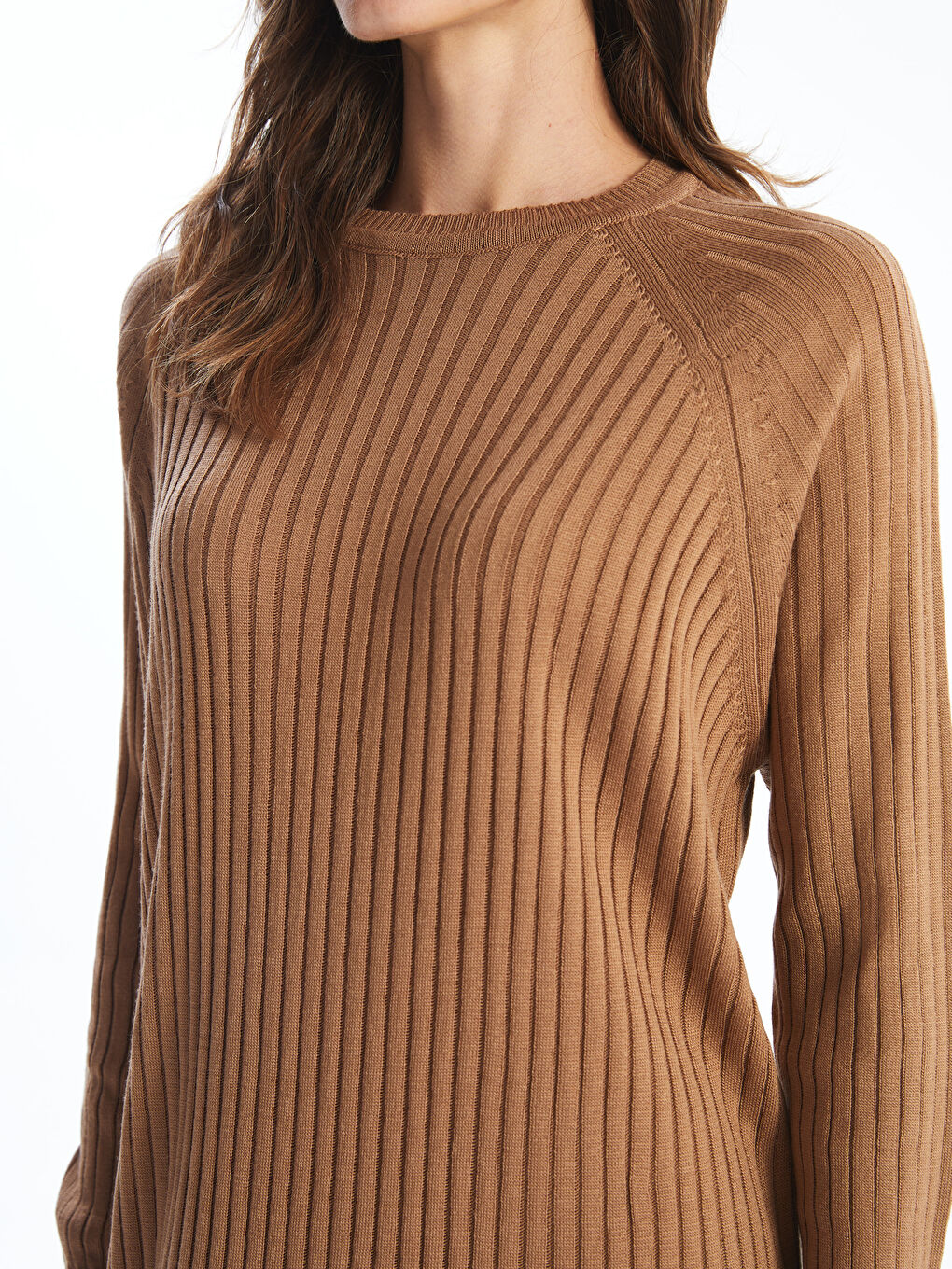 Crew Neck Textured Women's Knit Dress-2