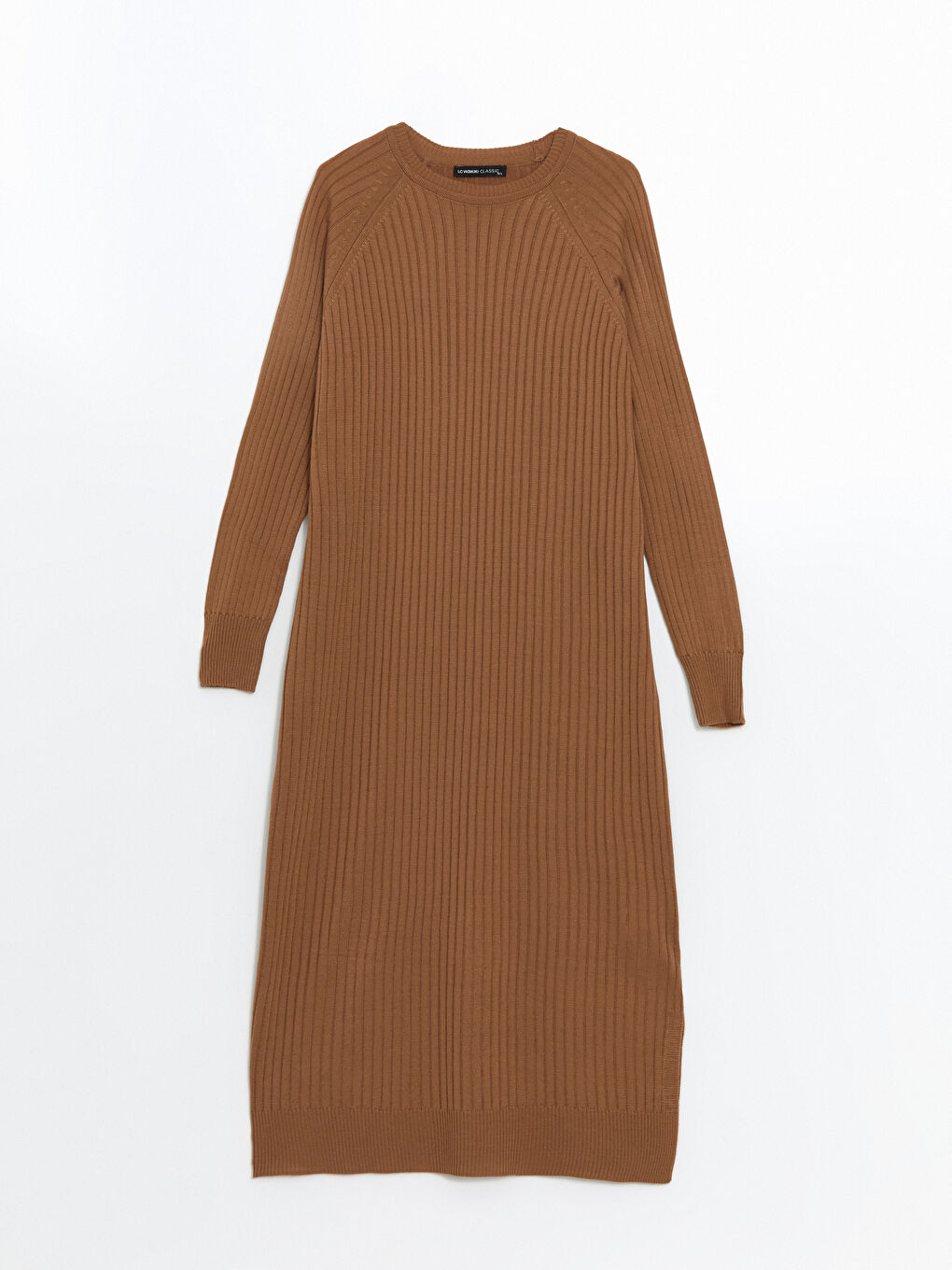 Crew Neck Textured Women's Knit Dress-4