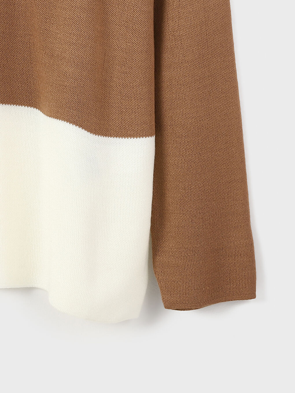 Mock Turtleneck Color Block Women's Knit Tunic-7