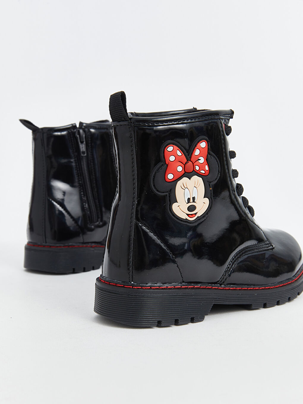 LCW STEPS Siyah Fermuarlı Minnie Mouse Baskılı Kız Çocuk Bot - 4