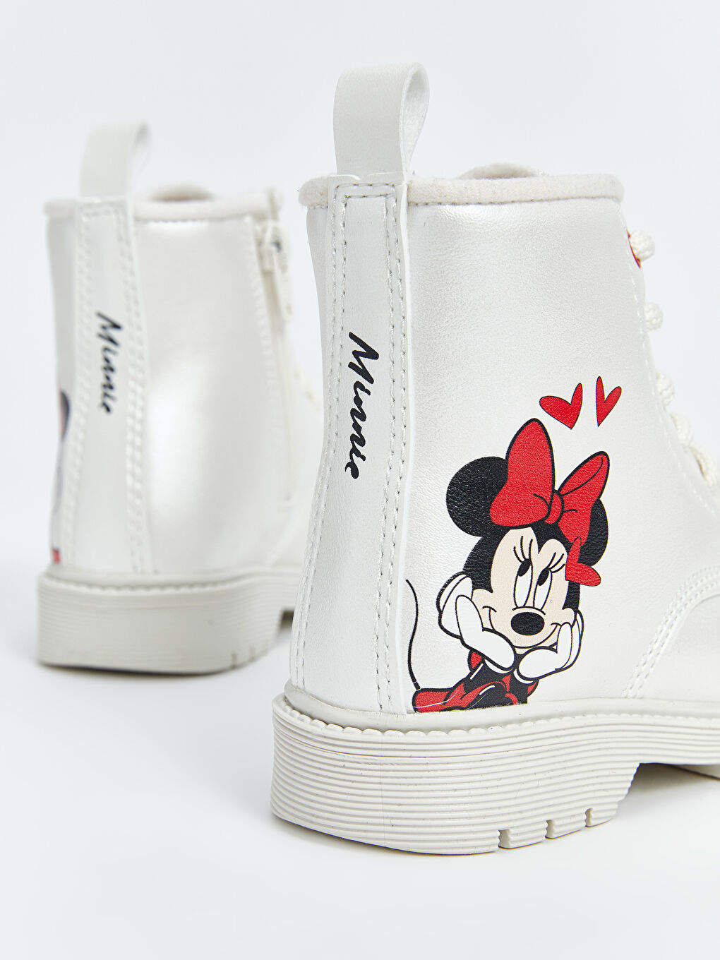 LCW STEPS Ekru Fermuarlı Minnie Mouse Baskılı Kız Bebek Bot - 4