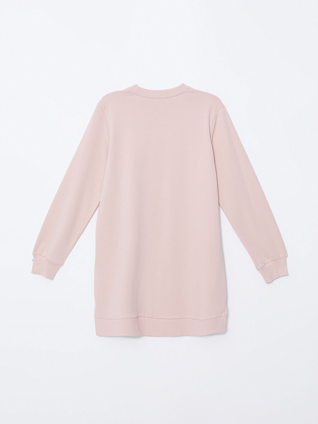 LCW Modest Mat Pembe Kadın Bisiklet Yaka Düz Sweatshirt Tunik - 5