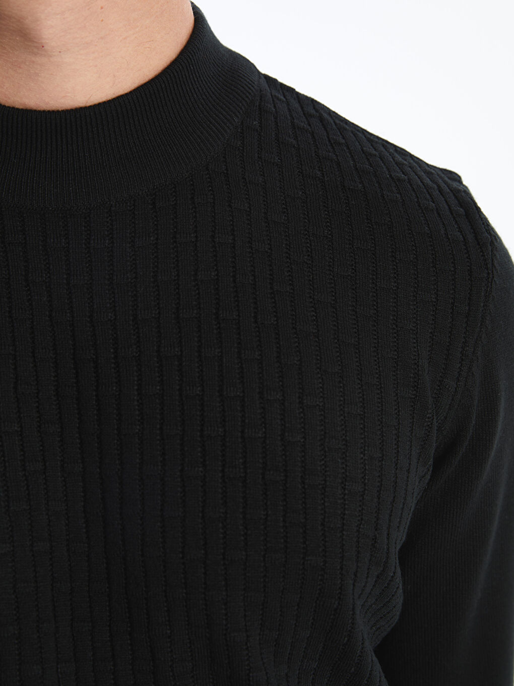 LCW Vision Half Turtleneck Long Sleeve Men's Knitwear Sweater -W4FJ07Z8-CVL