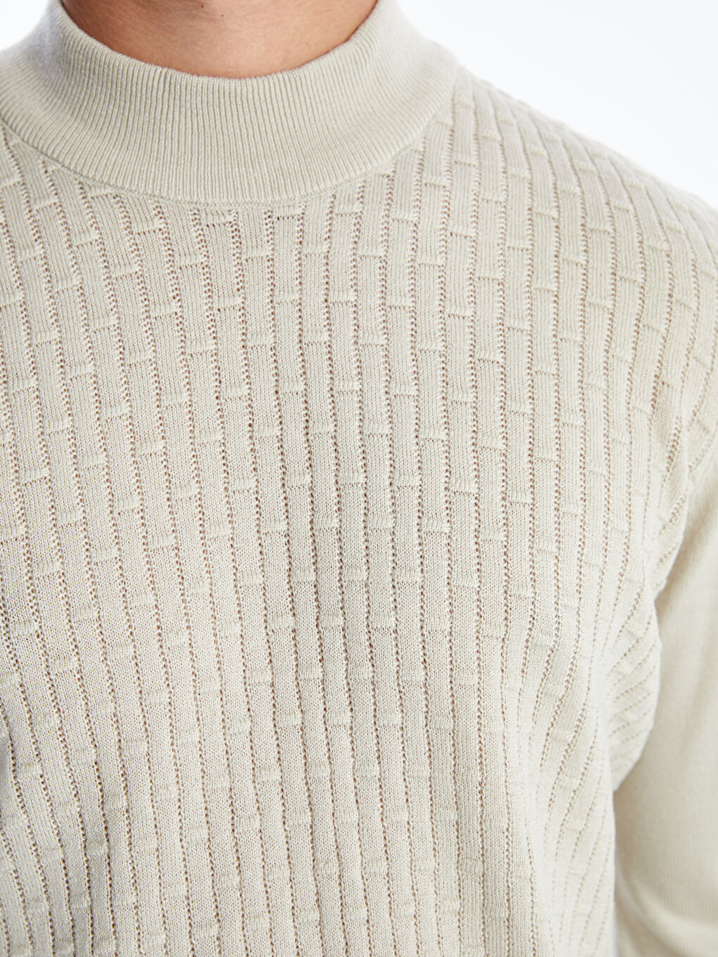 Half Turtleneck Long Sleeve Men's Knitwear Sweater-2