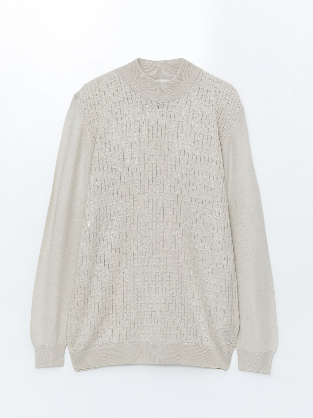 Half Turtleneck Long Sleeve Men's Knitwear Sweater-4