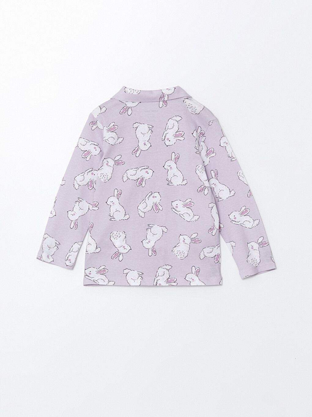 Lila Desenli Kız Bebek Pijama Üstü-1