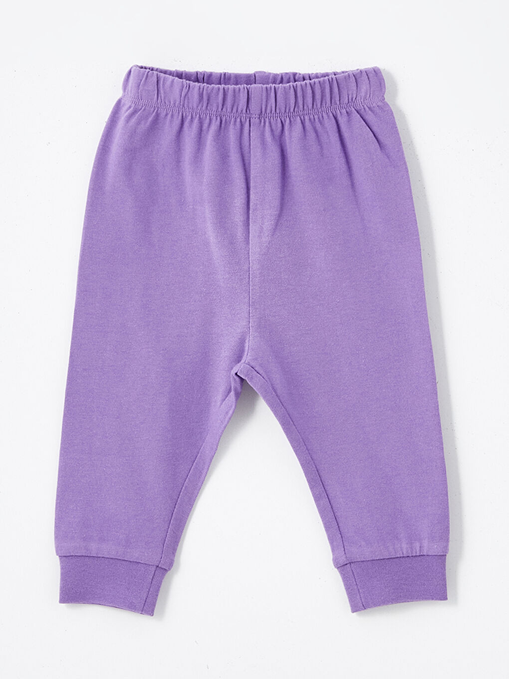 Mor Beli Lastikli Basic Kız Bebek Pijama Alt