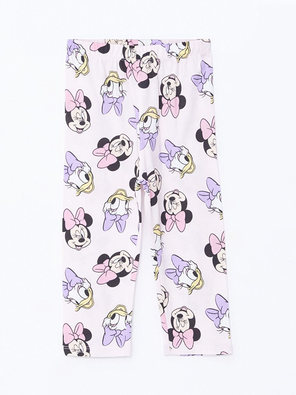 LCW baby Pembe Polo Yaka Uzun Kollu Minnie Mouse Baskılı Kız Bebek Pijama Takım - 3