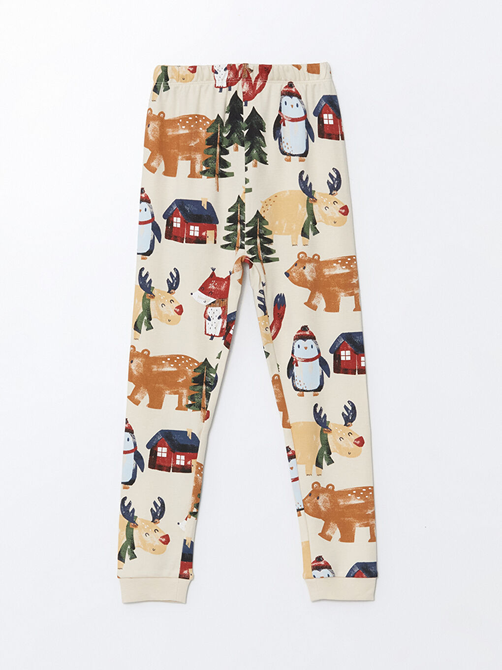LCW baby Bej Bisiklet Yaka Baskılı Erkek Bebek Pijama Takımı - 4