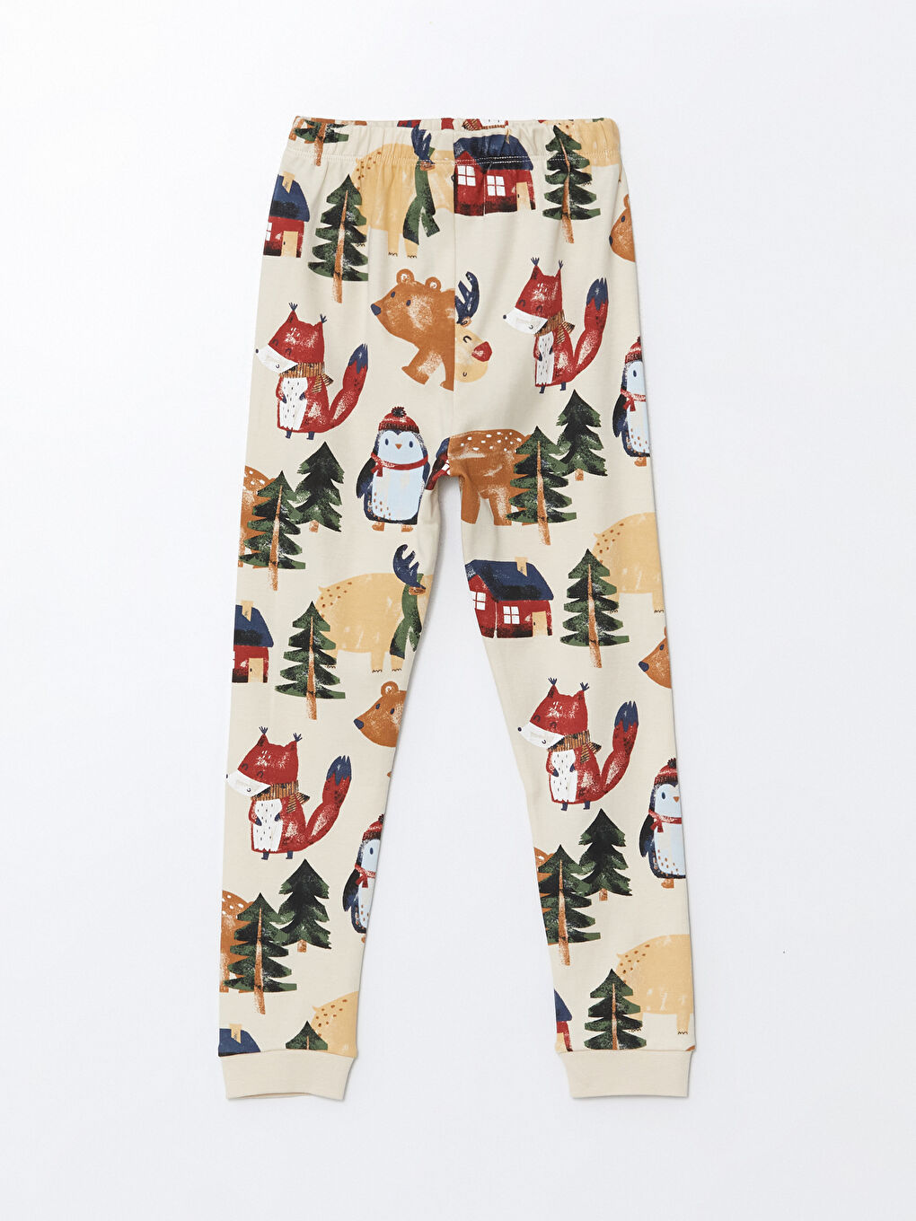 LCW baby Bej Bisiklet Yaka Baskılı Erkek Bebek Pijama Takımı - 6