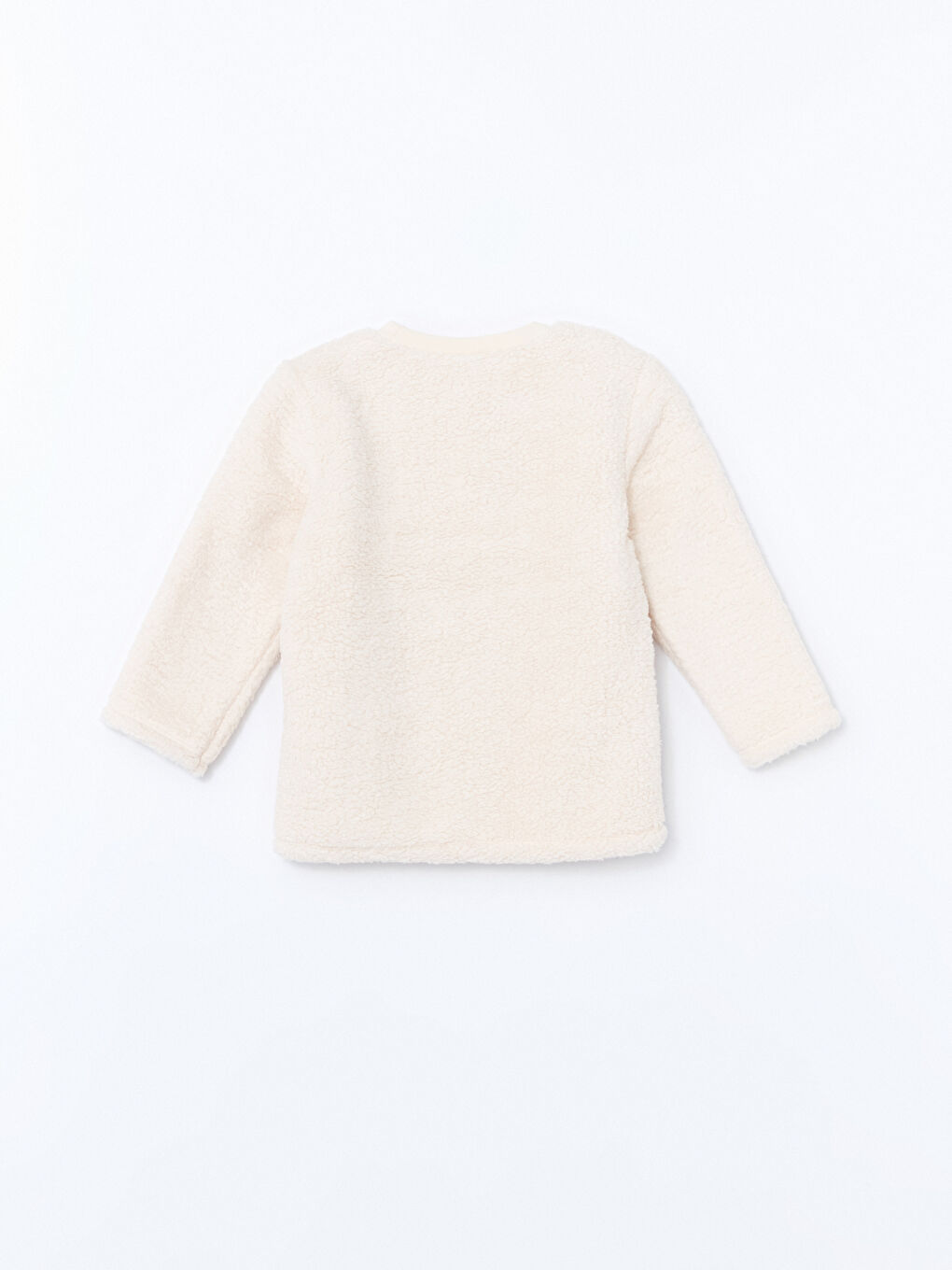 Bej Bisiklet Yaka Erkek Çocuk Pijama Üst-1