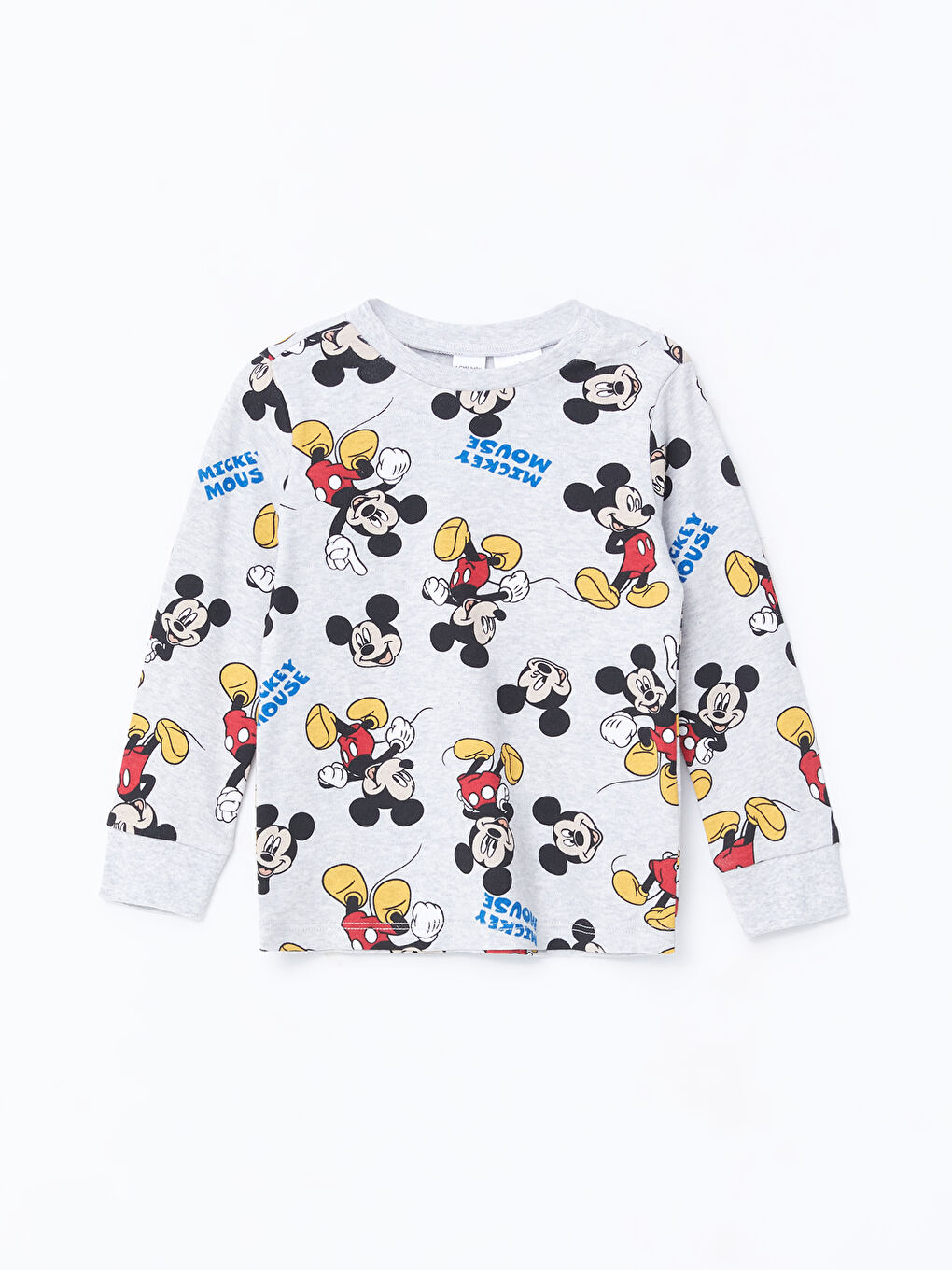 LCW baby Crew Neck Minnie Mouse Printed Baby Boys' Pyjama Set -W4FK34Z1-998