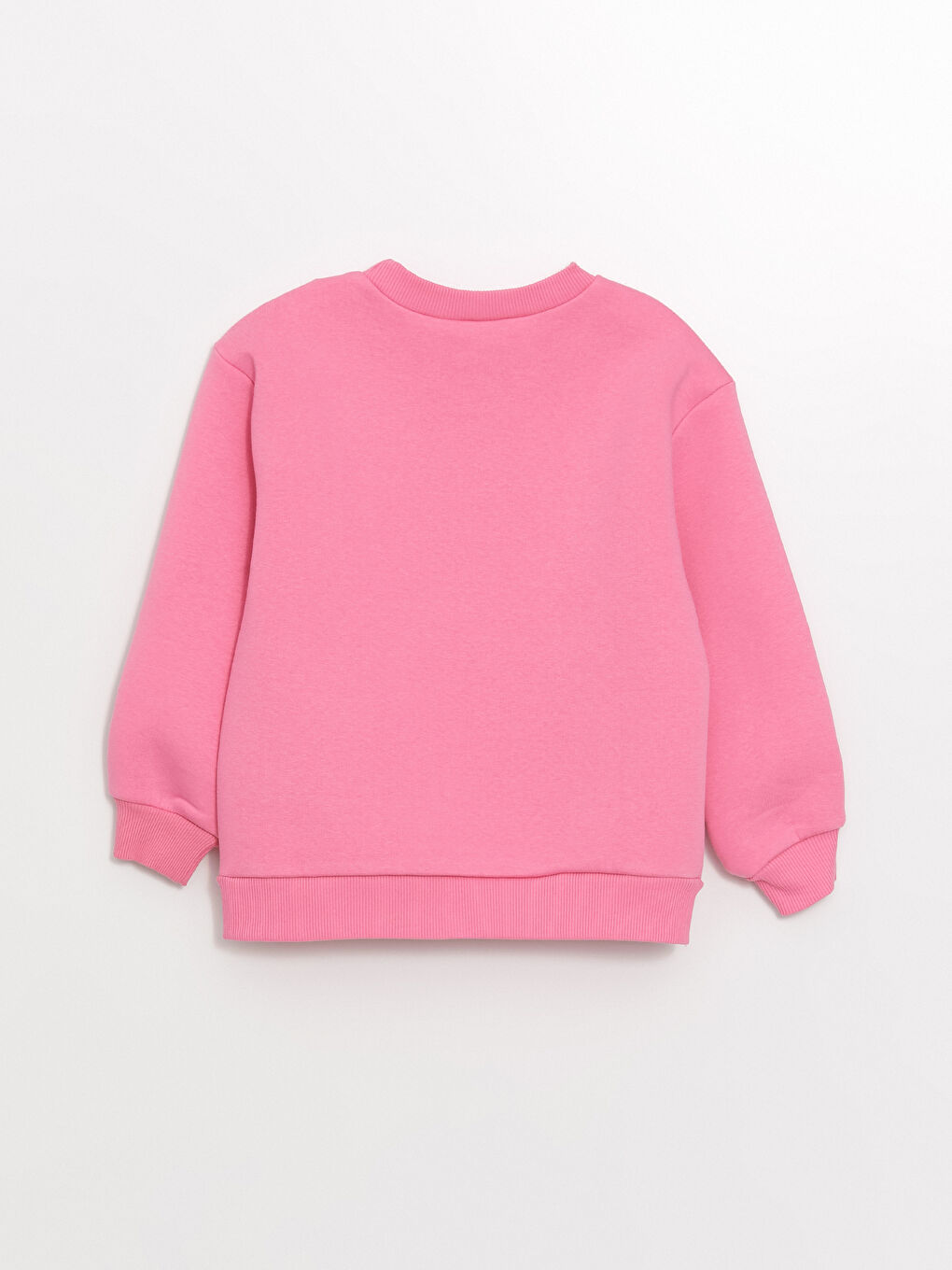 LCW ECO Pembe Bisiklet Yaka Baskılı Uzun Kollu Kız Çocuk Sweatshirt - 2