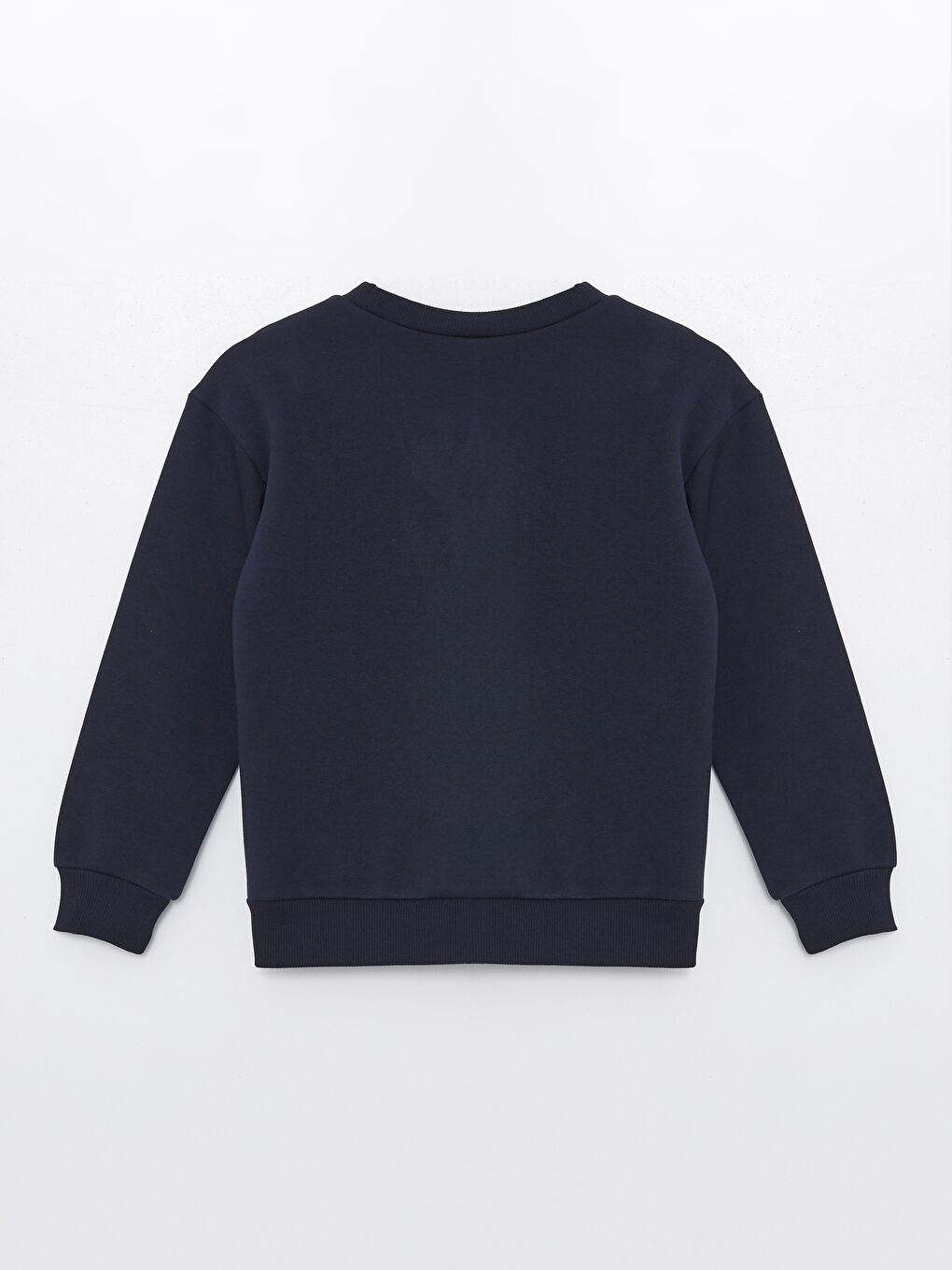 LCW ECO Lacivert Bisiklet Yaka Kız Çocuk Kalın Sweatshirt - 1