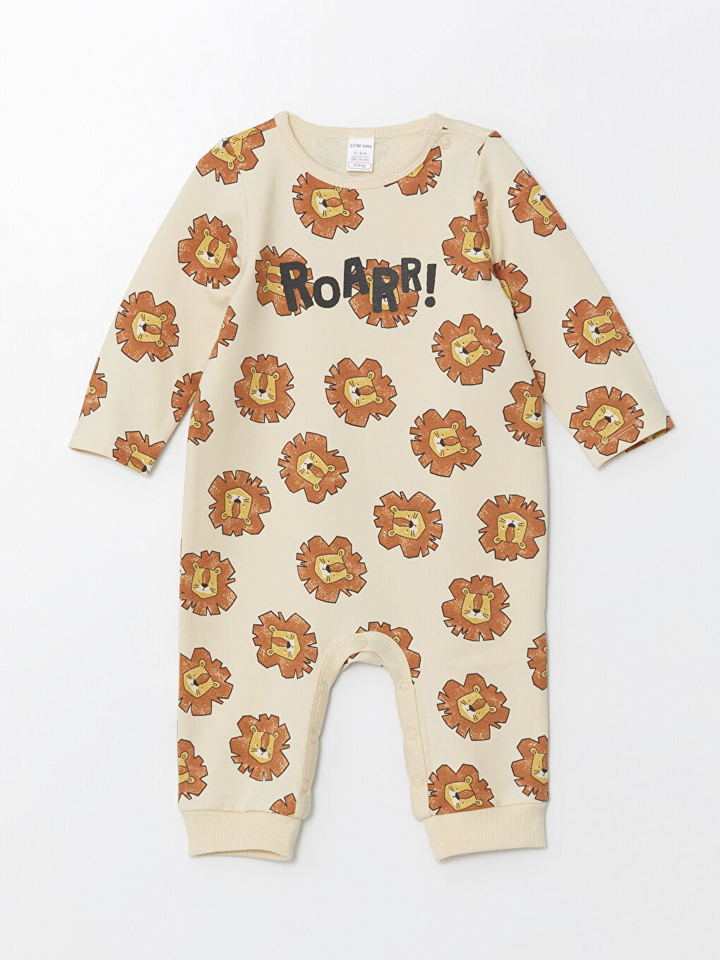 Crew Neck Long Sleeve Printed Baby Boys' Jumpsuit -W4FL52Z1-LQA