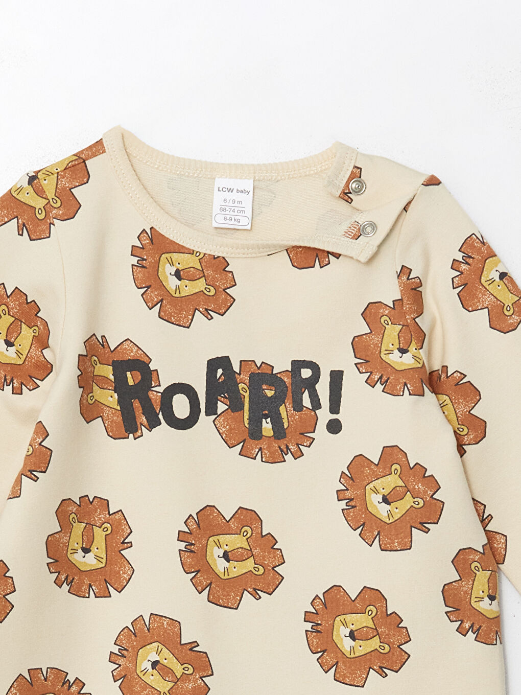Crew Neck Long Sleeve Printed Baby Boys' Jumpsuit -W4FL52Z1-LQA
