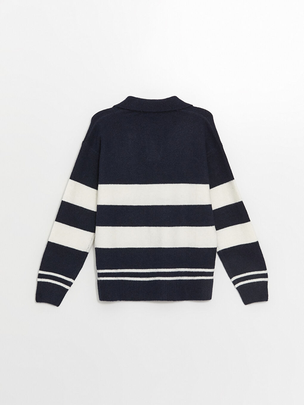 LCWAIKIKI Maternity Polo Neck Long Sleeve Women's Tricot Sweater with Color Block -W4FL64Z8-LGS