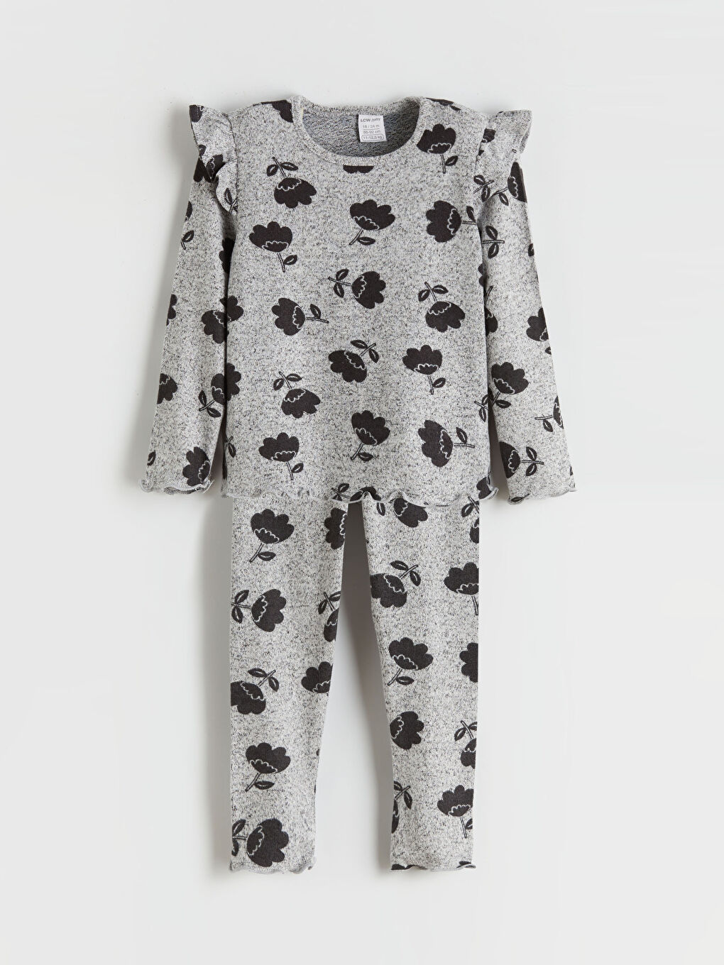 Crew Neck Floral Baby Girls' T-Shirt and Tights 2 Pack Set