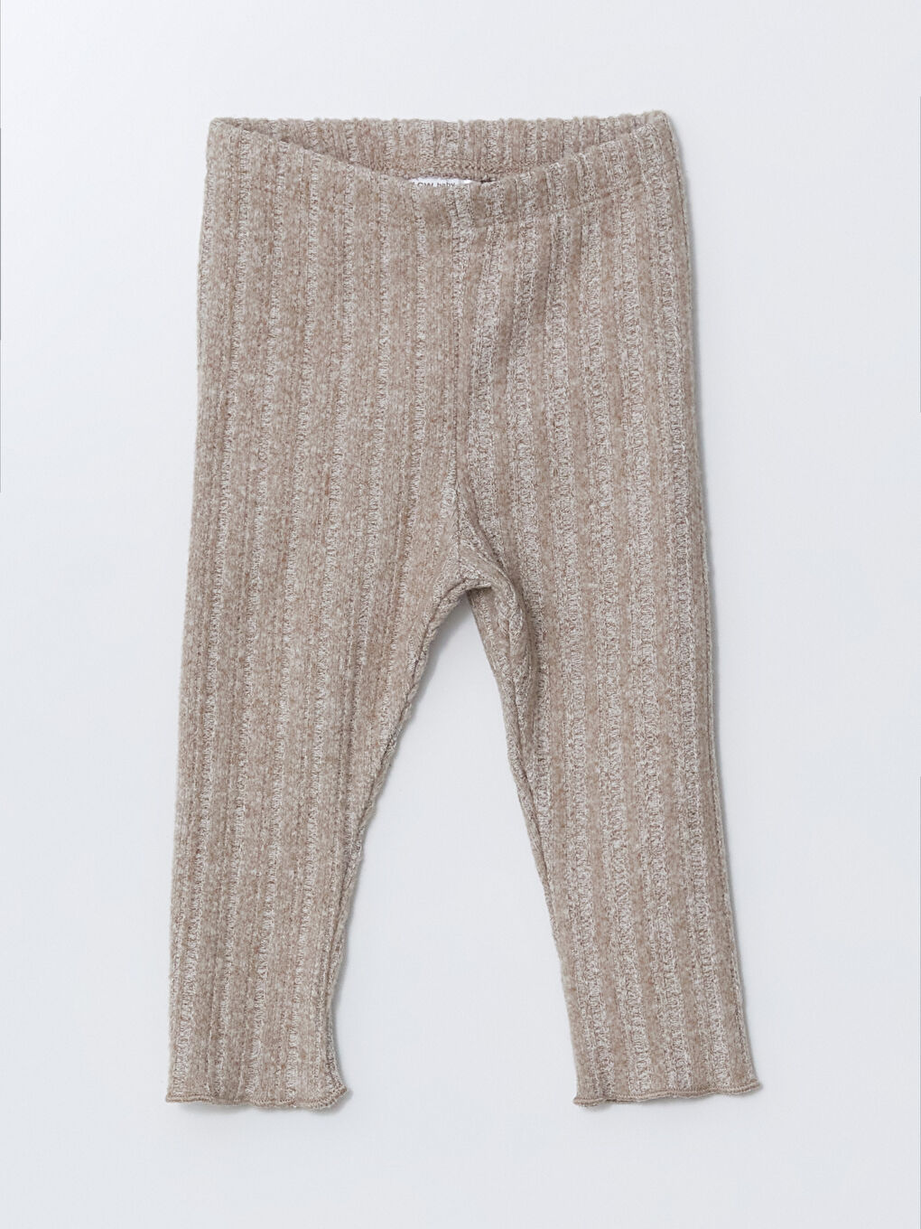 Bej Basic Fitilli Kız Bebek Tayt