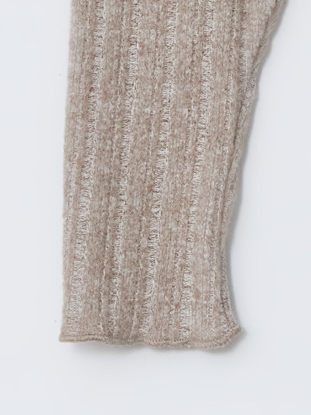 Bej Basic Fitilli Kız Bebek Tayt-2