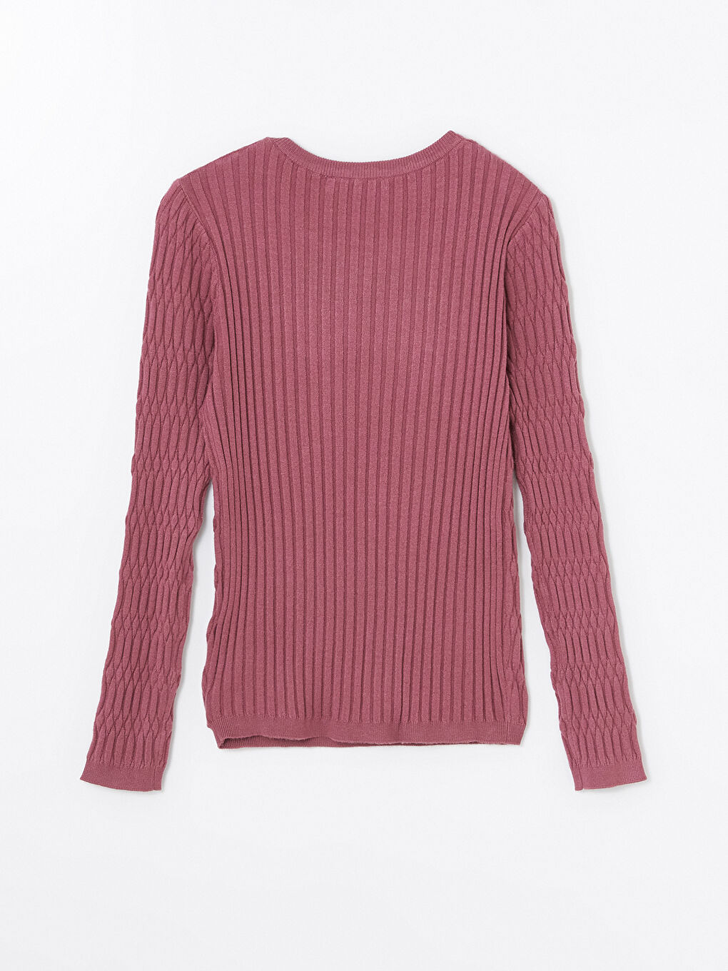 LCWAIKIKI Classic Crew Neck Self-Patterned Women's Knitwear Sweater -W4FM51Z8-H8E