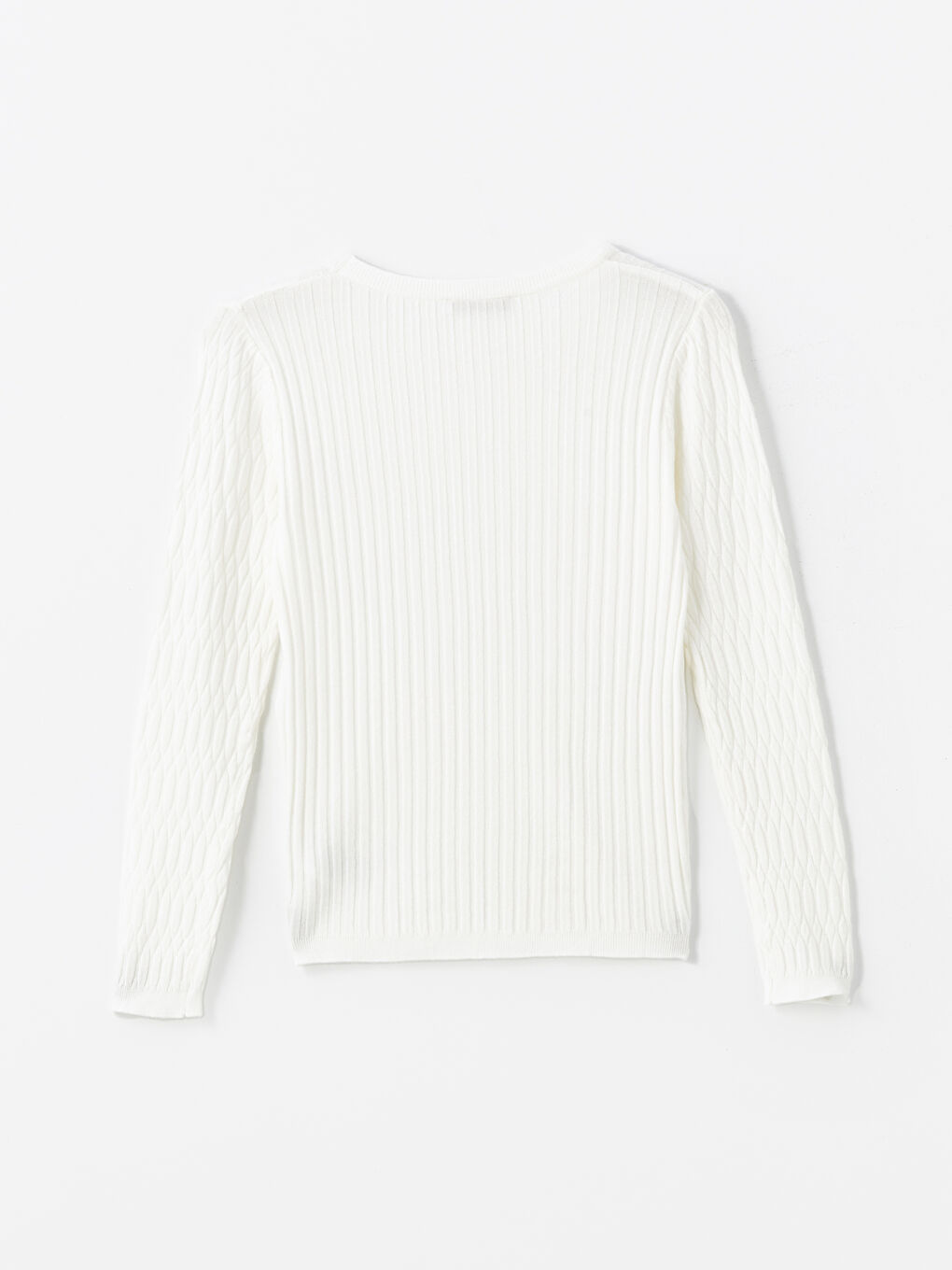 LCWAIKIKI Classic Rundhalsausschnitt Selbstgemustertes Strickpullover für Damen -W4FM51Z8-R9J